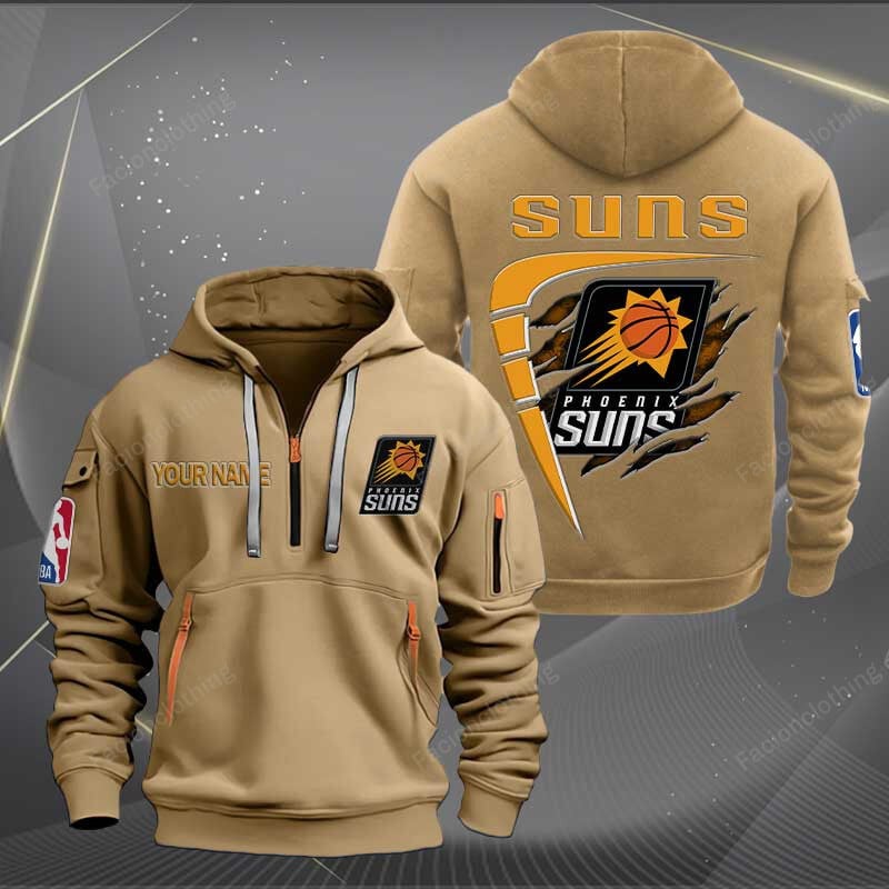 Sportswearmerch Phoenix Suns NBA Personalized Half Zip Hoodie For Fan