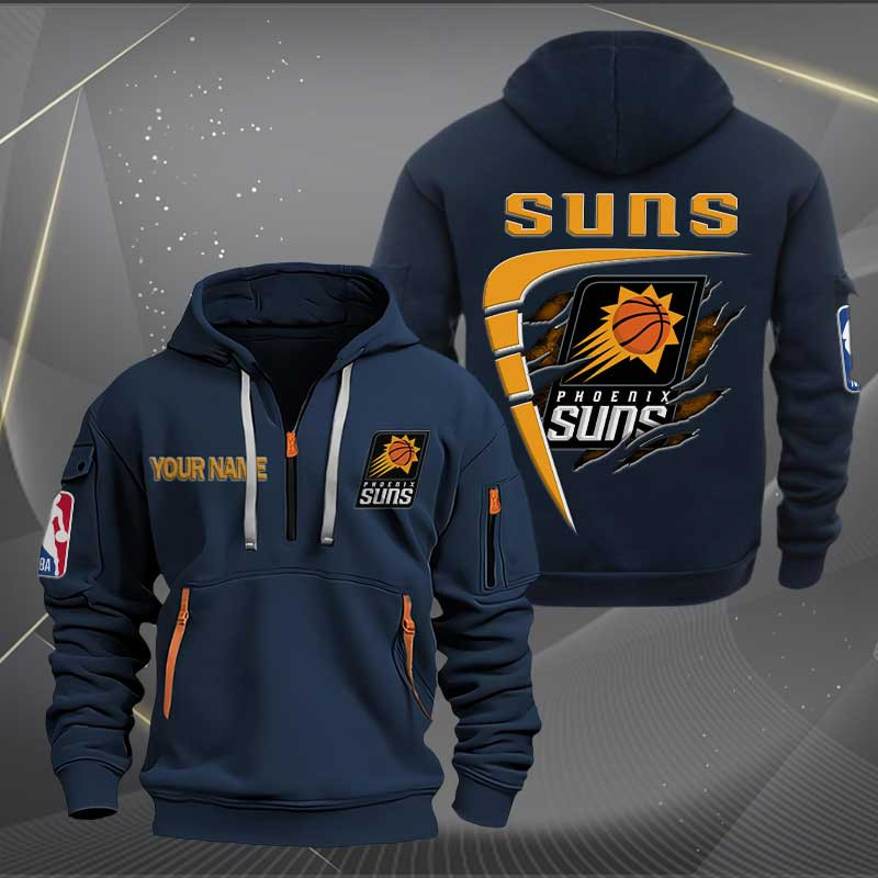 Sportswearmerch Phoenix Suns NBA Personalized Half Zip Hoodie For Fan