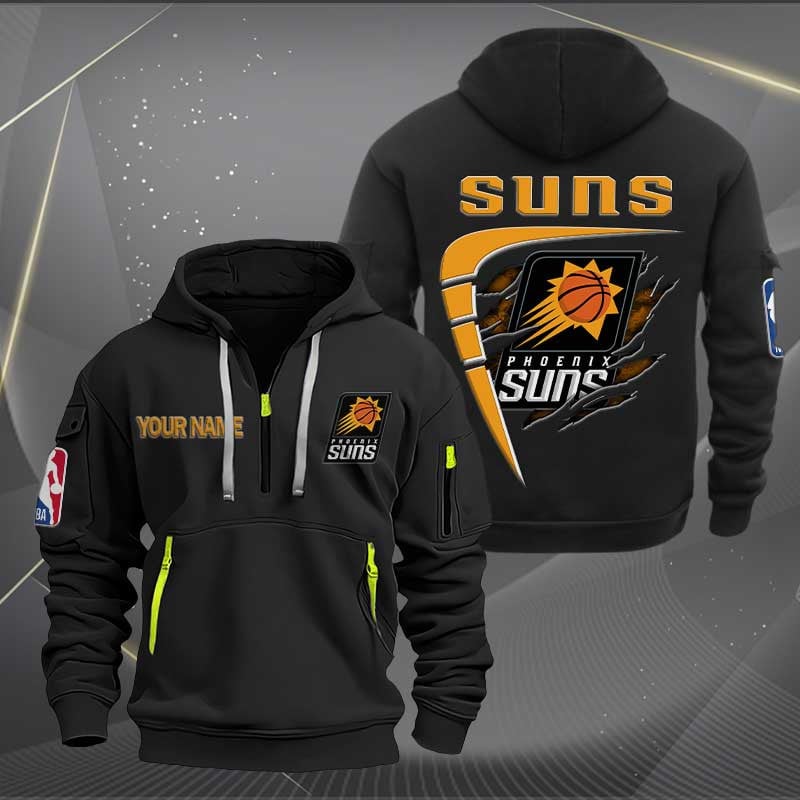 Sportswearmerch Phoenix Suns NBA Personalized Half Zip Hoodie For Fan