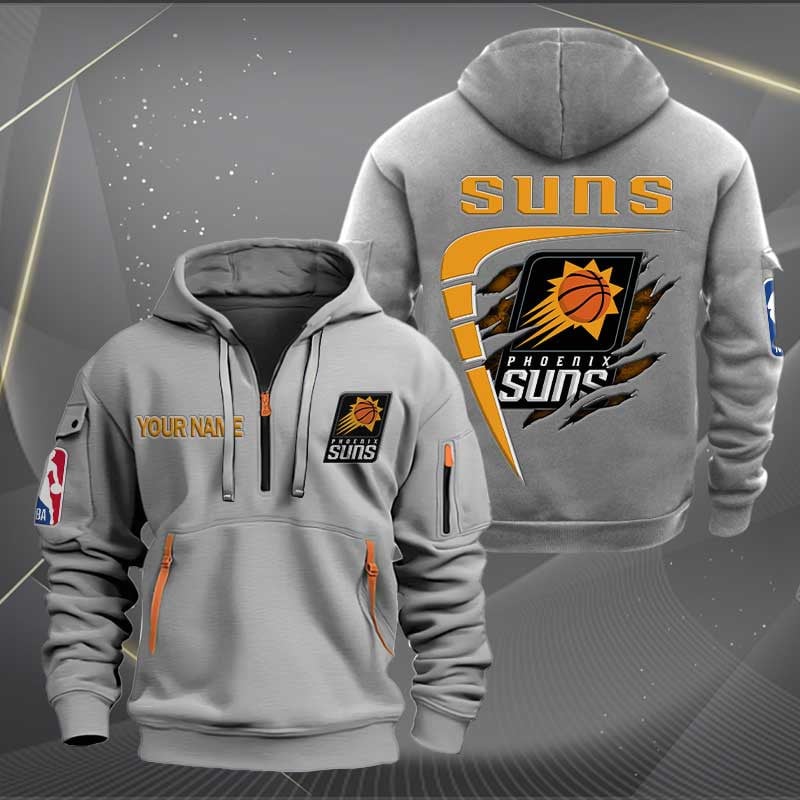 Sportswearmerch Phoenix Suns NBA Personalized Half Zip Hoodie For Fan