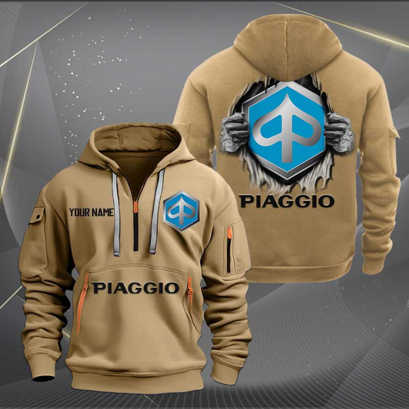 Sportswearmerch Piaggio Motorcycles Personalized Half Zip Hoodie For Fan