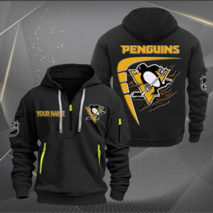 Sportswearmerch Pittsburgh Penguins NHL Personalized Half Zip Hoodie For Fan