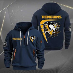 Sportswearmerch Pittsburgh Penguins NHL Personalized Half Zip Hoodie For Fan