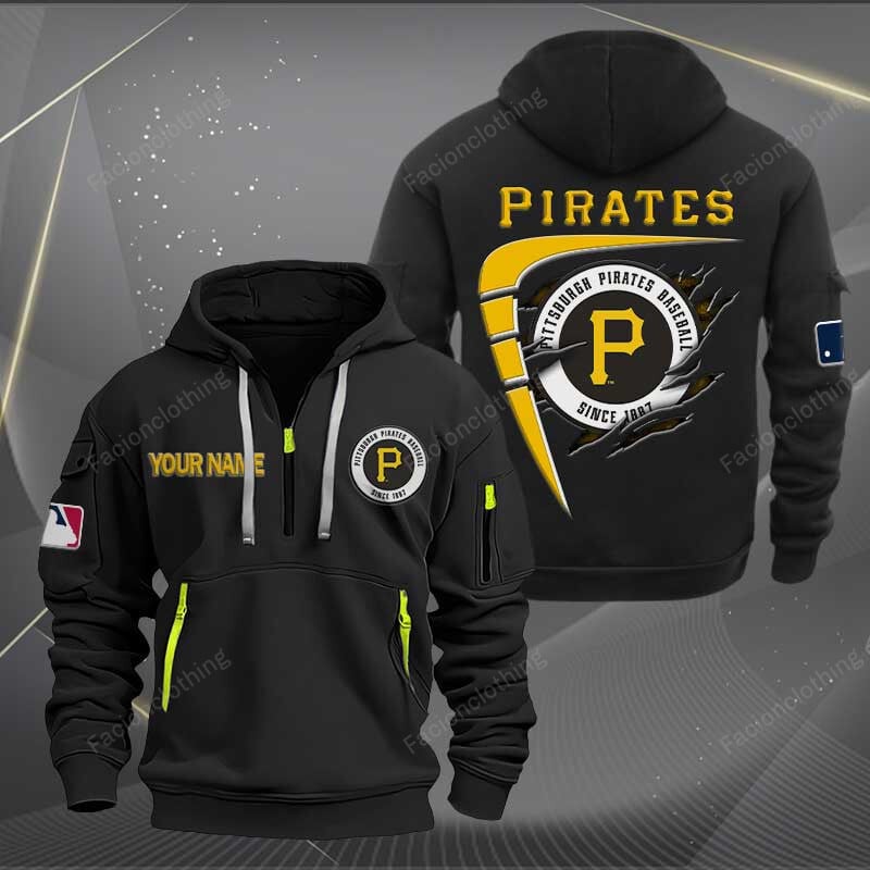Sportswearmerch Pittsburgh Pirates MLB Personalized Half Zip Hoodie For Fan