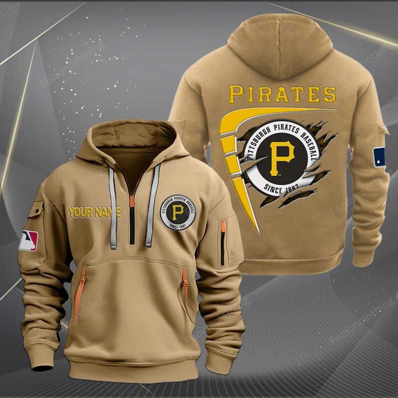 Sportswearmerch Pittsburgh Pirates MLB Personalized Half Zip Hoodie For Fan