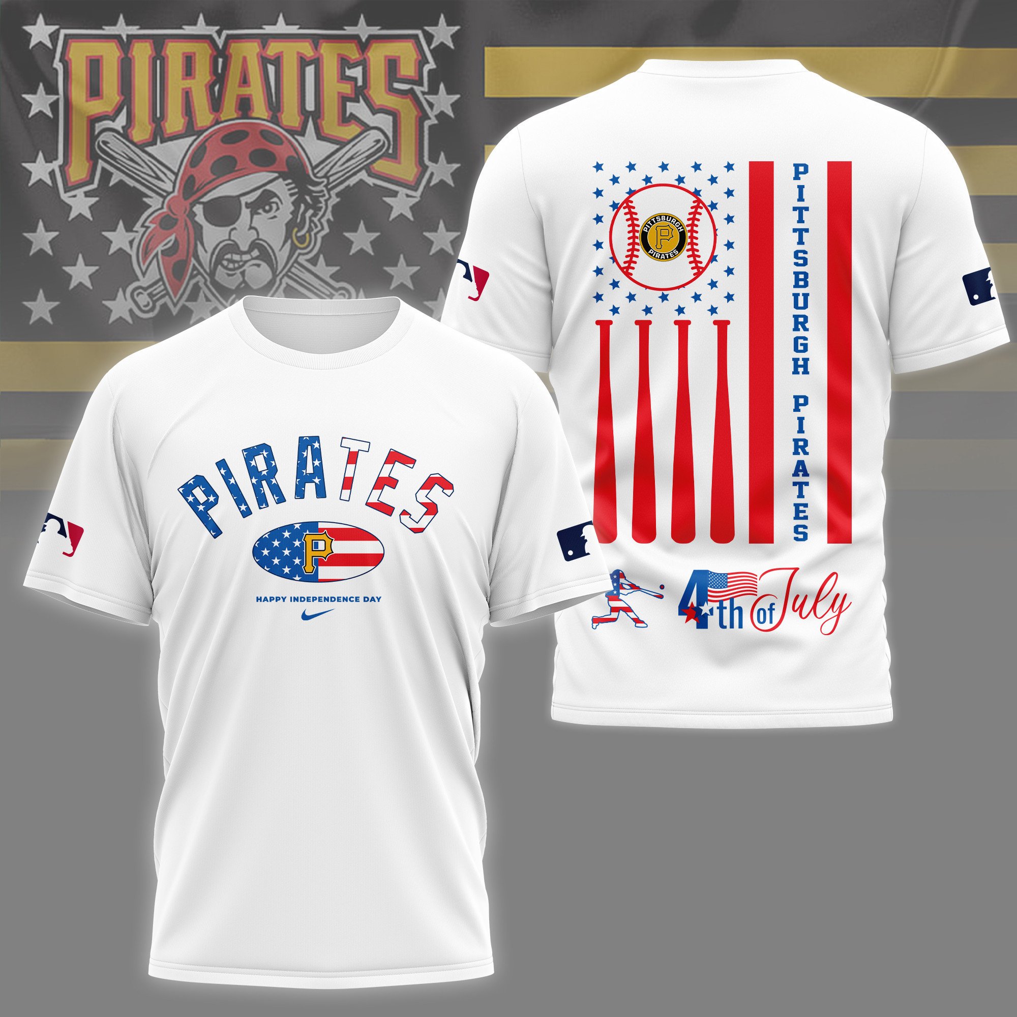 Sportswearmerch Pittsburgh Pirates MLB Personalized T-shirt For Fan