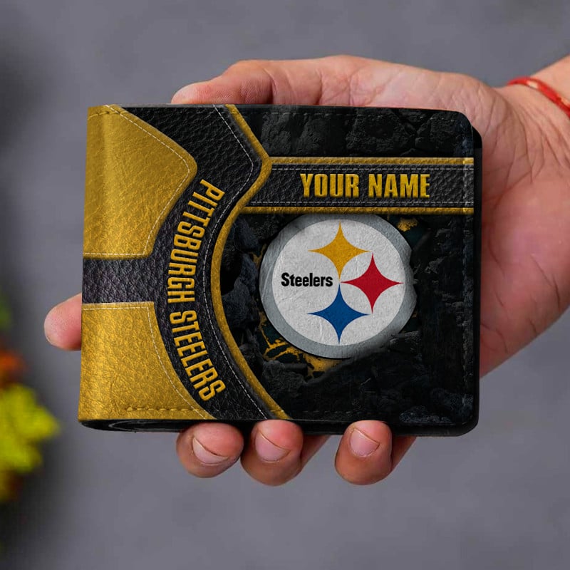 Sportswearmerch Pittsburgh Steelers NFL Men Folded Wallet Gift For Fans