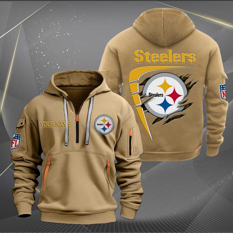 Sportswearmerch Pittsburgh Steelers NFL Personalized Half Zip Hoodie For Fan
