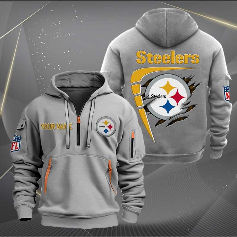 Sportswearmerch Pittsburgh Steelers NFL Personalized Half Zip Hoodie For Fan