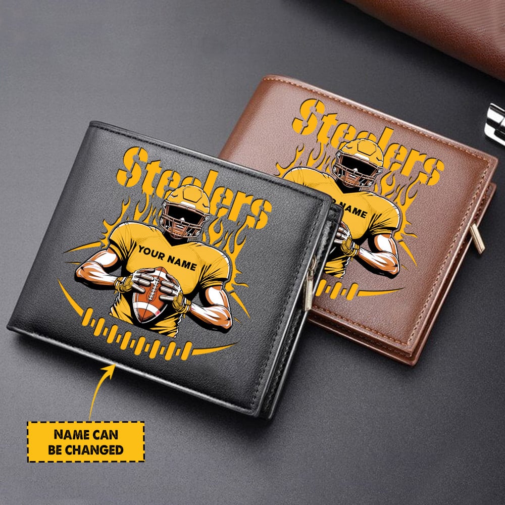 Sportswearmerch Pittsburgh Steelers NFL Personalized Men Wallet For Fan