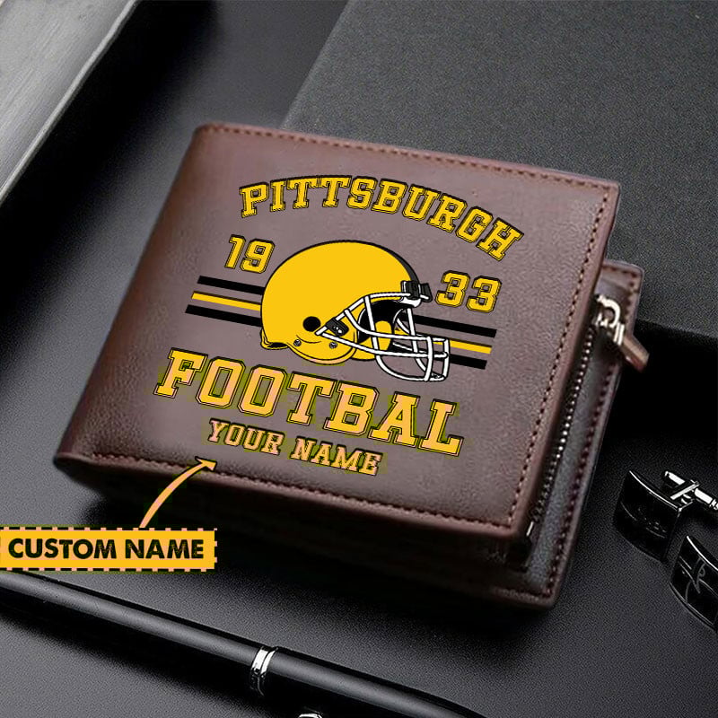 Sportswearmerch Pittsburgh Steelers NFL Personalized Men Wallet For Fan