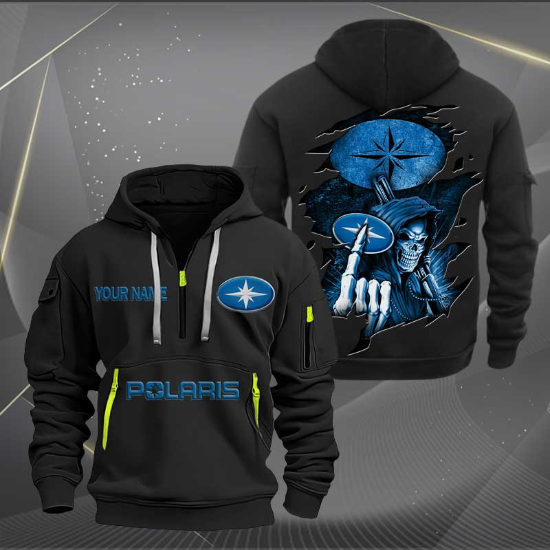 Sportswearmerch Polaris Motorcycle Personalized Half Zip Hoodie For Fan