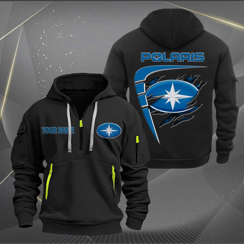 Sportswearmerch Polaris Motorcycle Personalized Half Zip Hoodie For Fan