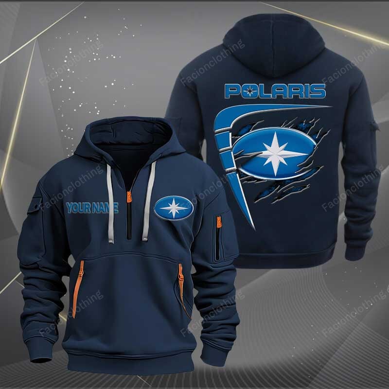 Sportswearmerch Polaris Motorcycle Personalized Half Zip Hoodie For Fan