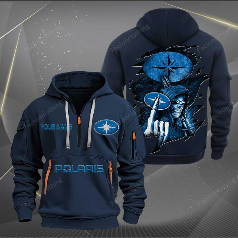 Sportswearmerch Polaris Motorcycle Personalized Half Zip Hoodie For Fan