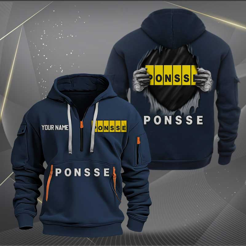 Sportswearmerch Ponsse Car Personalized Half Zip Hoodie For Fan