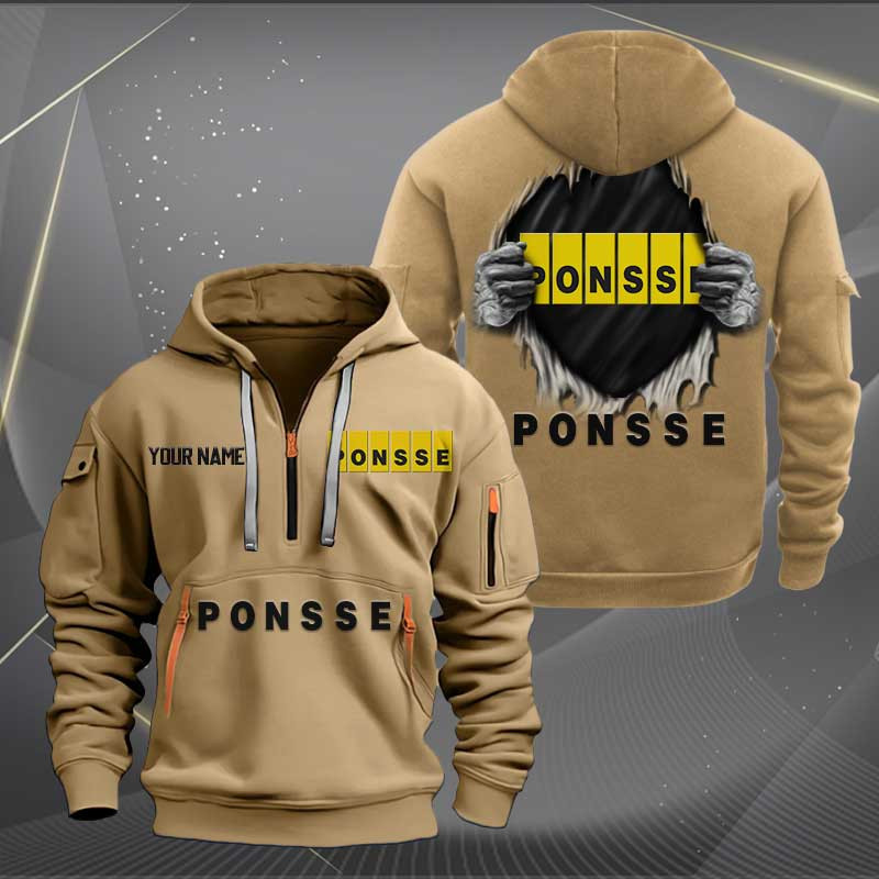 Sportswearmerch Ponsse Car Personalized Half Zip Hoodie For Fan
