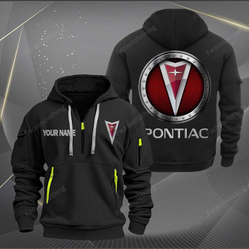 Sportswearmerch Pontiac Car Personalized Half Zip Hoodie For Fan