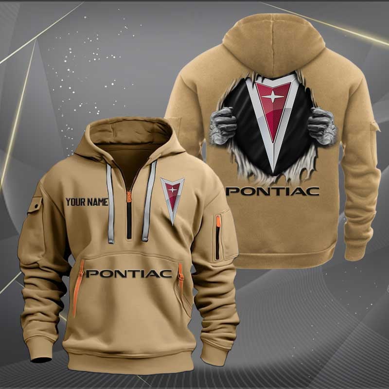 Sportswearmerch Pontiac Car Personalized Half Zip Hoodie For Fan