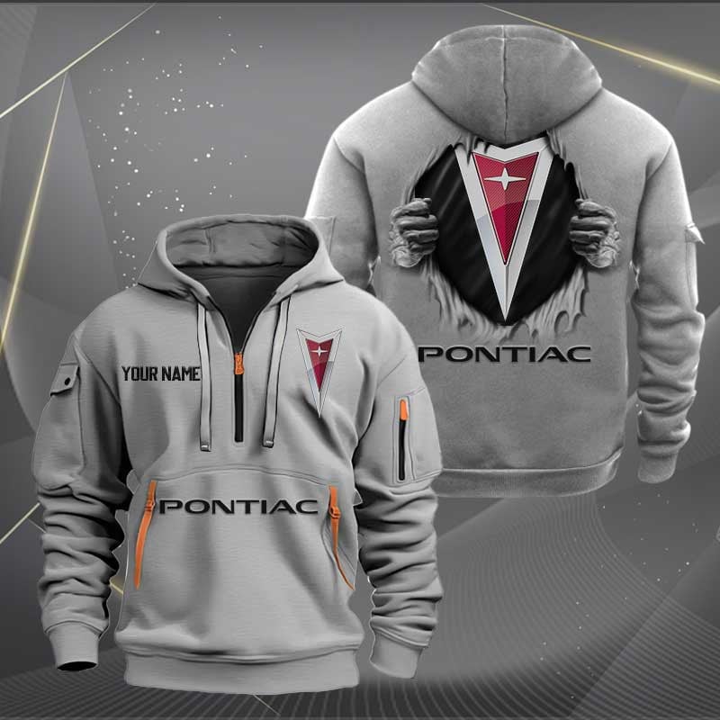 Sportswearmerch Pontiac Car Personalized Half Zip Hoodie For Fan