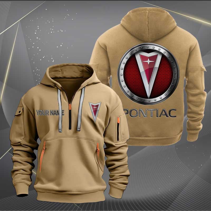 Sportswearmerch Pontiac Car Personalized Half Zip Hoodie For Fan