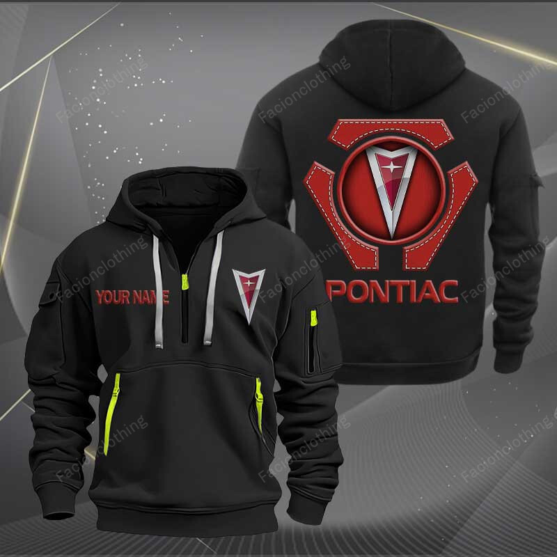 Sportswearmerch Pontiac Car Personalized Half Zip Hoodie For Fan