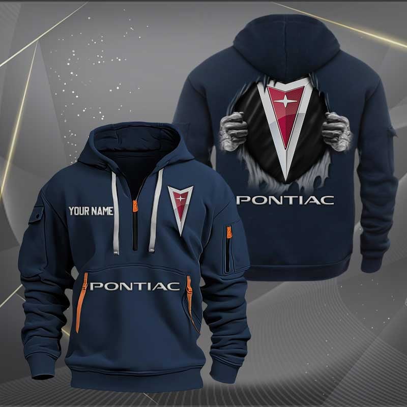 Sportswearmerch Pontiac Car Personalized Half Zip Hoodie For Fan