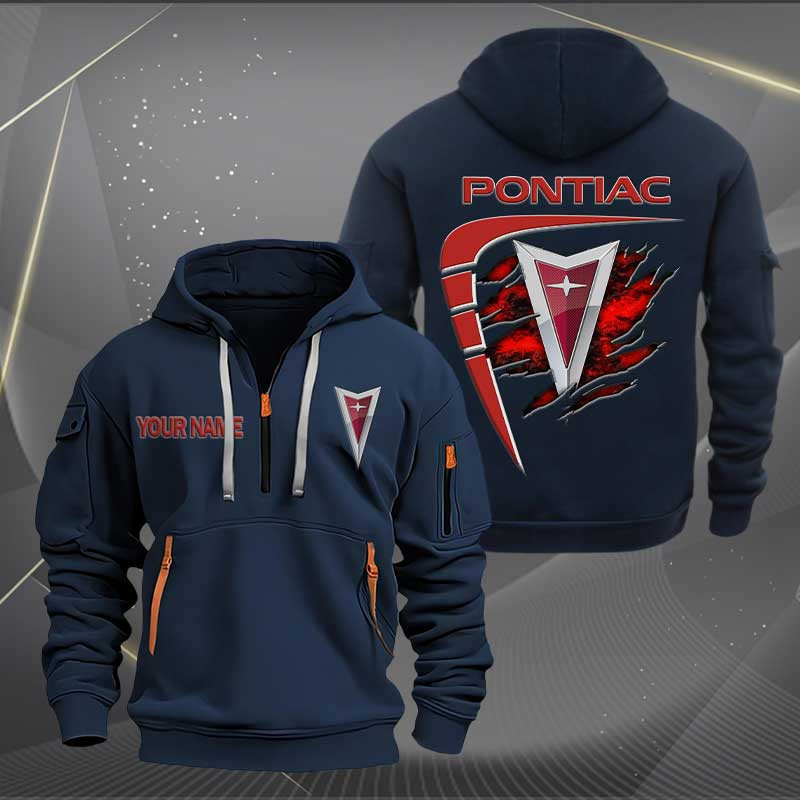 Sportswearmerch Pontiac Car Personalized Half Zip Hoodie For Fan
