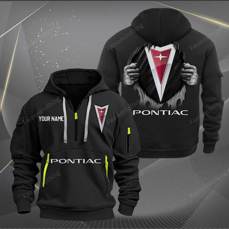 Sportswearmerch Pontiac Car Personalized Half Zip Hoodie For Fan