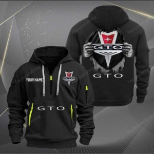 Sportswearmerch Pontiac GTO Car Personalized Half Zip Hoodie For Fan