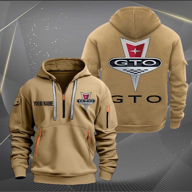 Sportswearmerch Pontiac GTO Car Personalized Half Zip Hoodie For Fan
