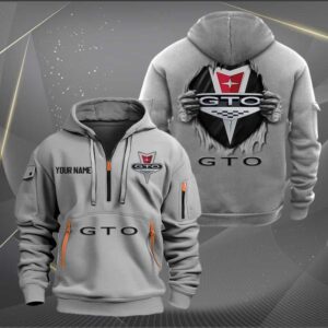 Sportswearmerch Pontiac GTO Car Personalized Half Zip Hoodie For Fan