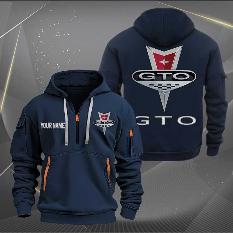 Sportswearmerch Pontiac GTO Car Personalized Half Zip Hoodie For Fan
