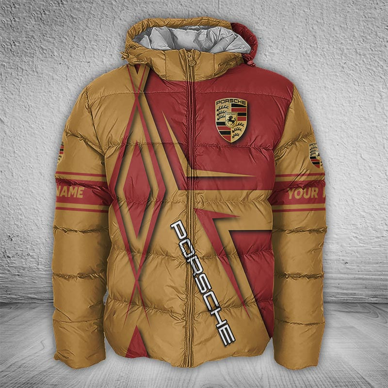 Sportswearmerch Porsche Car Puffer Jacket For Fan