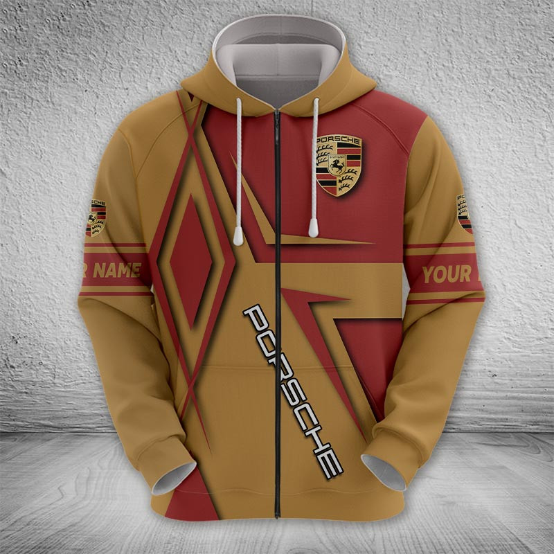 Sportswearmerch Porsche Car Zip Hoodie For Fan