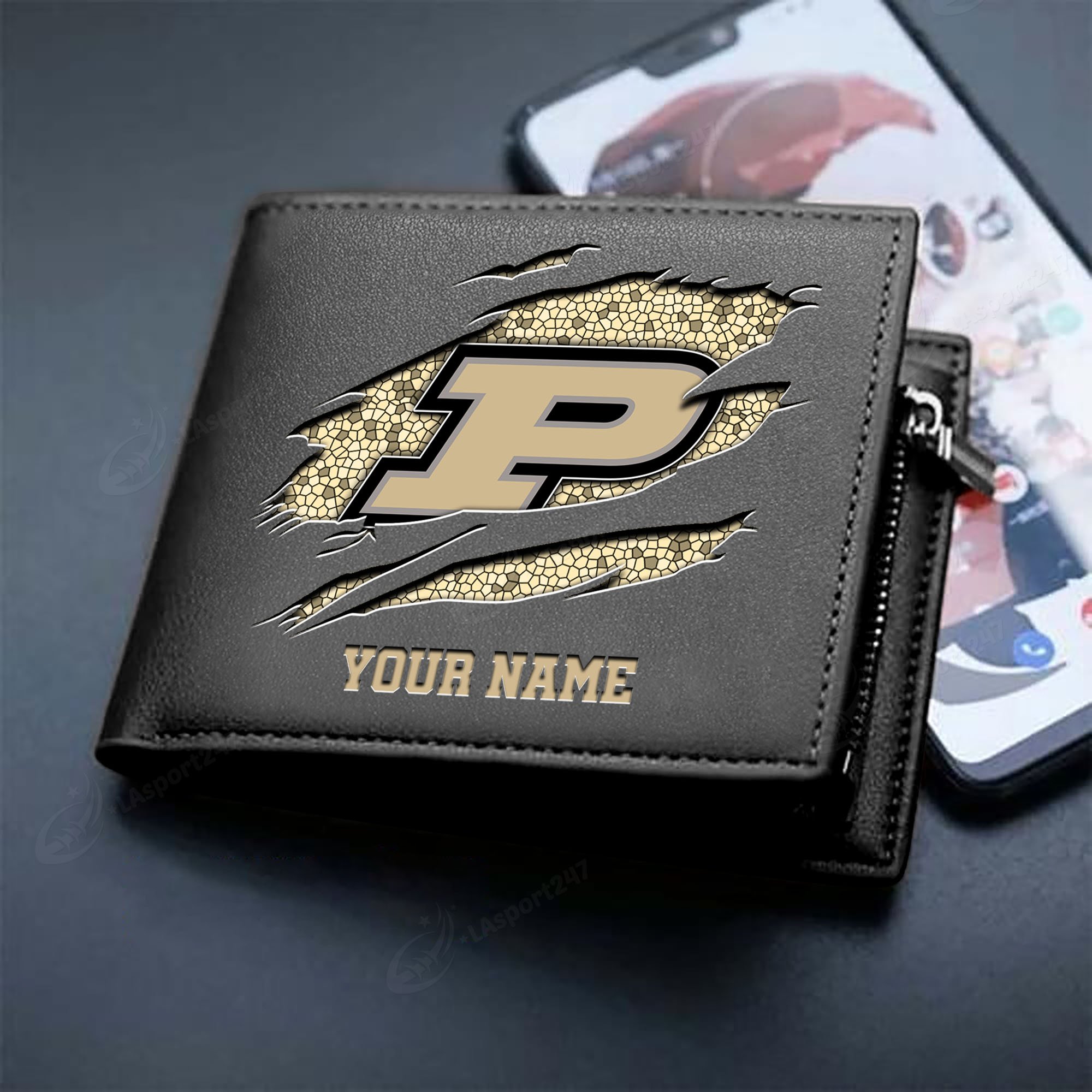 Sportswearmerch Purdue Boilermakers NCAA Men Wallet For Fan