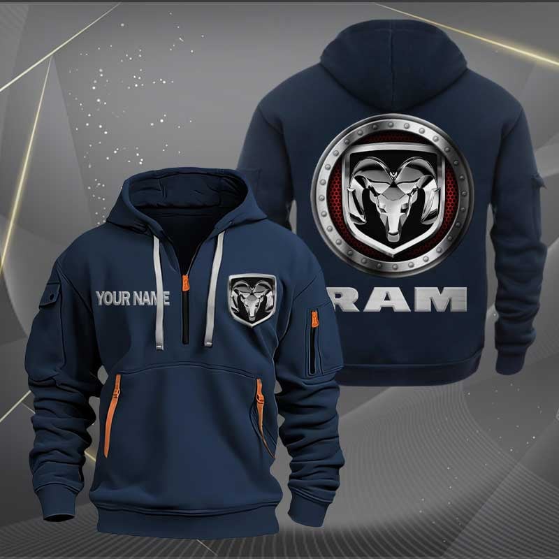 Sportswearmerch Ram Truck Personalized Half Zip Hoodie For Fan