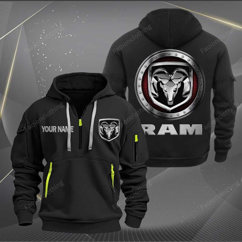Sportswearmerch Ram Truck Personalized Half Zip Hoodie For Fan