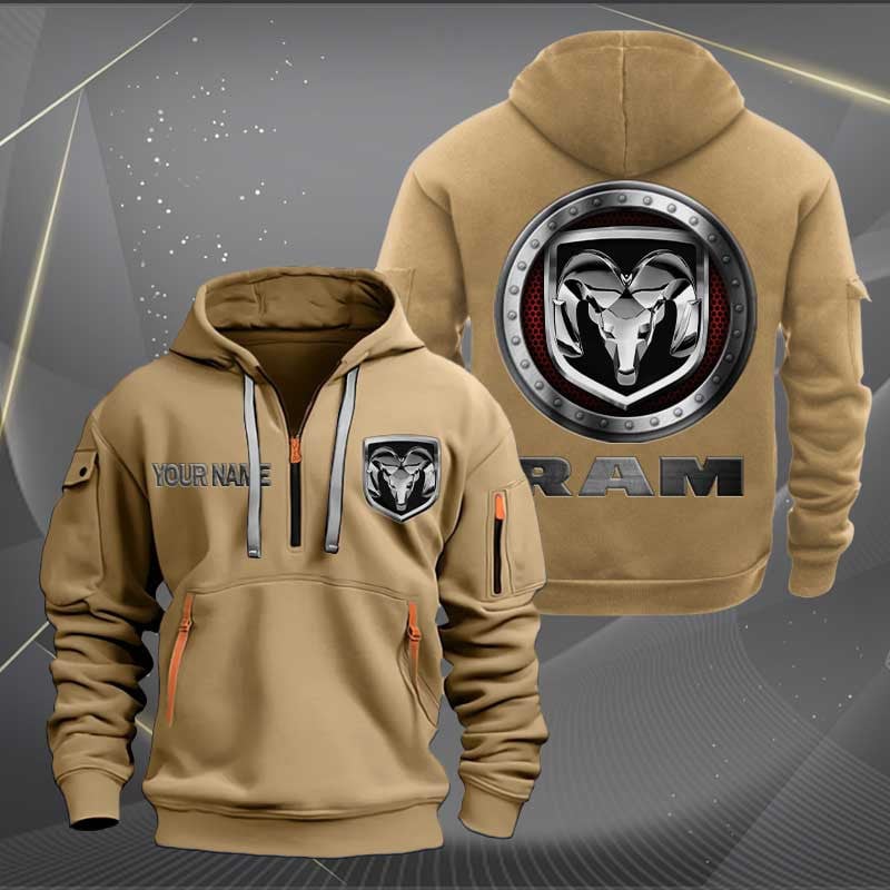 Sportswearmerch Ram Truck Personalized Half Zip Hoodie For Fan