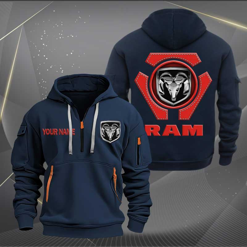 Sportswearmerch Ram Truck Personalized Half Zip Hoodie For Fan