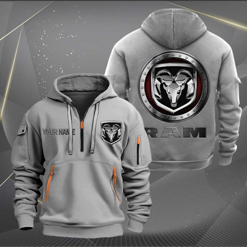 Sportswearmerch Ram Truck Personalized Half Zip Hoodie For Fan