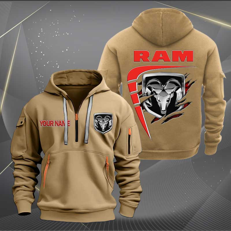 Sportswearmerch Ram Truck Personalized Half Zip Hoodie For Fan