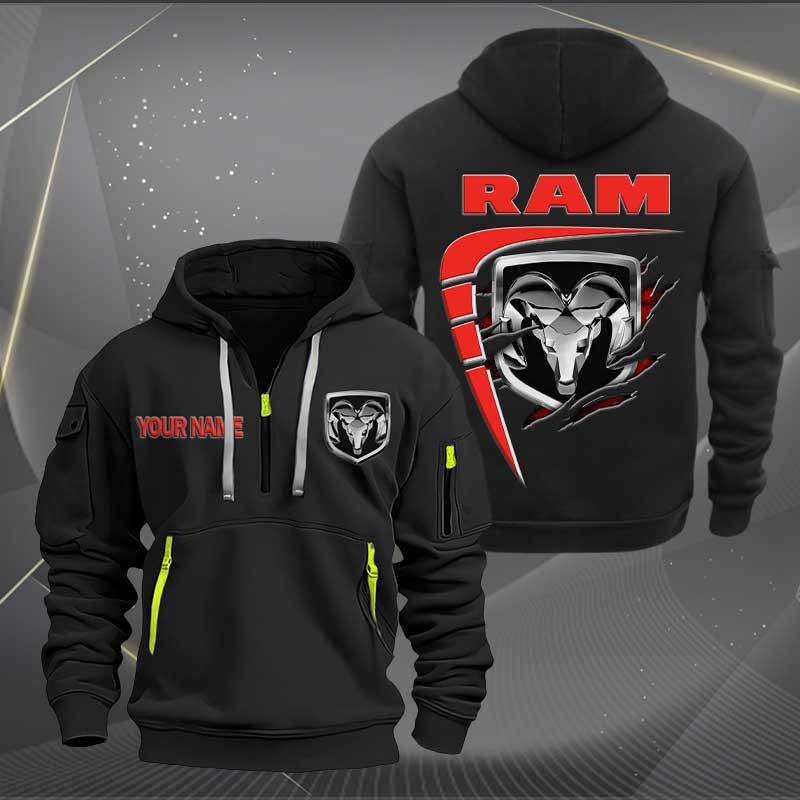 Sportswearmerch Ram Truck Personalized Half Zip Hoodie For Fan