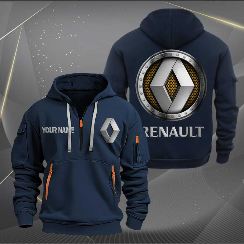 Sportswearmerch Renault Car Personalized Half Zip Hoodie For Fan