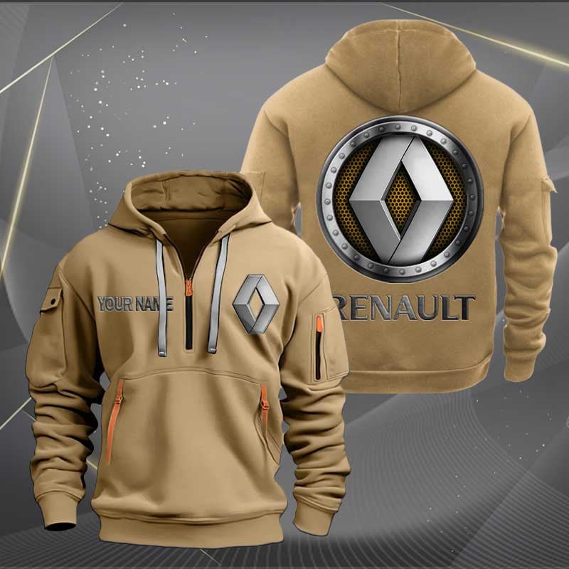 Sportswearmerch Renault Car Personalized Half Zip Hoodie For Fan