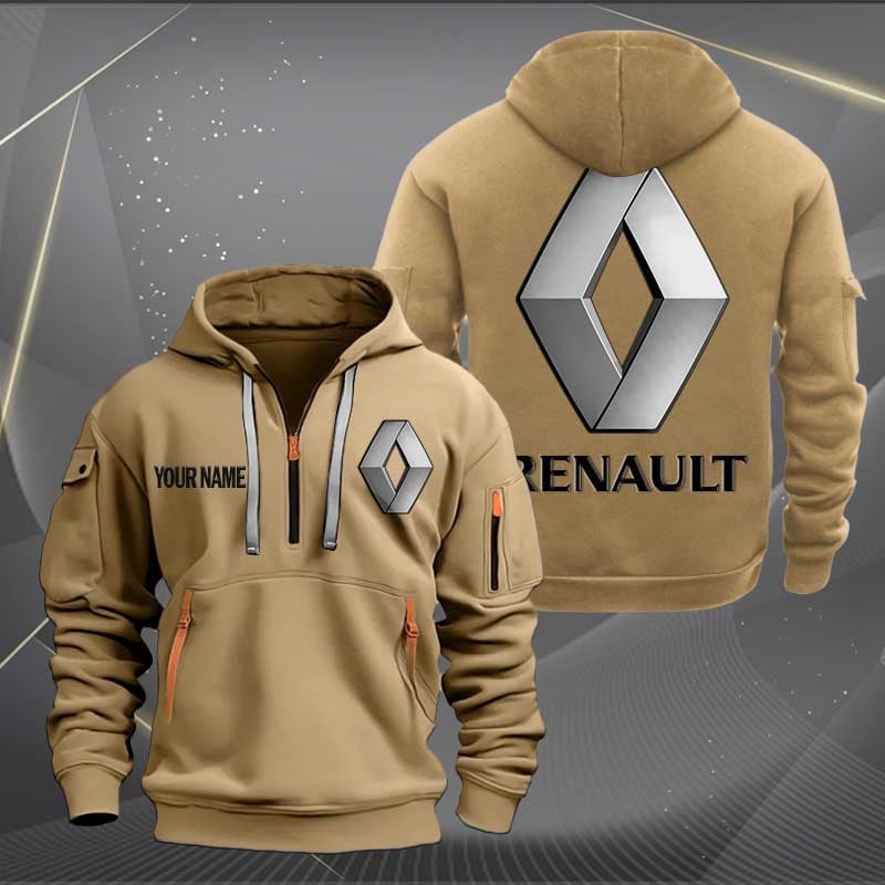Sportswearmerch Renault Car Personalized Half Zip Hoodie For Fan