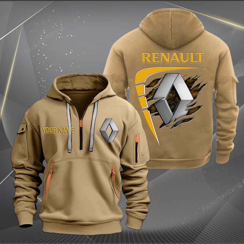 Sportswearmerch Renault Car Personalized Half Zip Hoodie For Fan