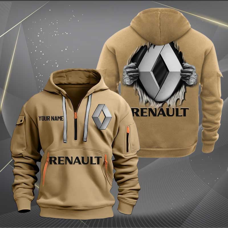 Sportswearmerch Renault Car Personalized Half Zip Hoodie For Fan