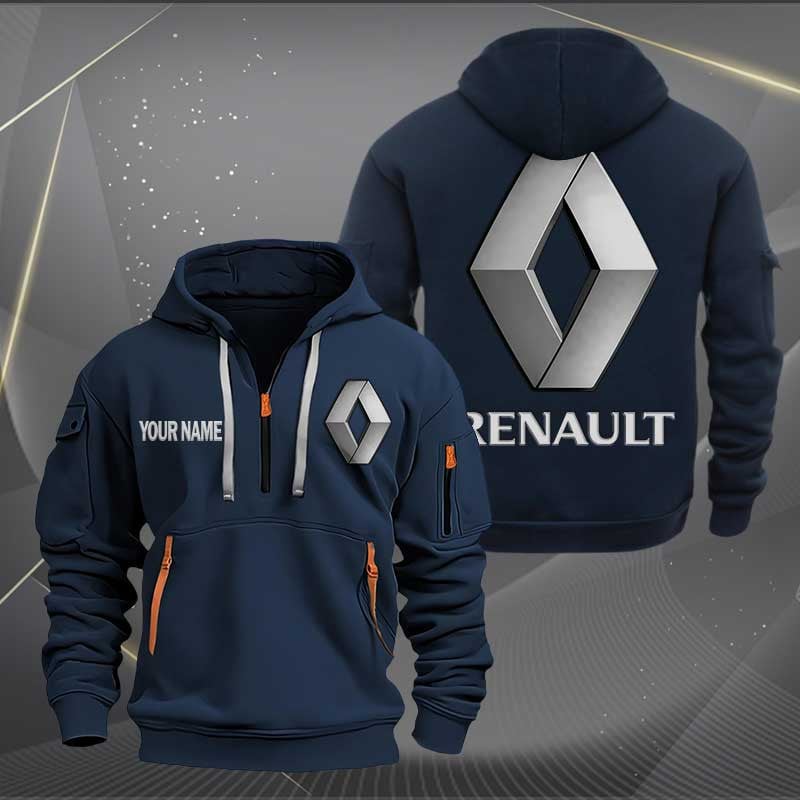 Sportswearmerch Renault Car Personalized Half Zip Hoodie For Fan