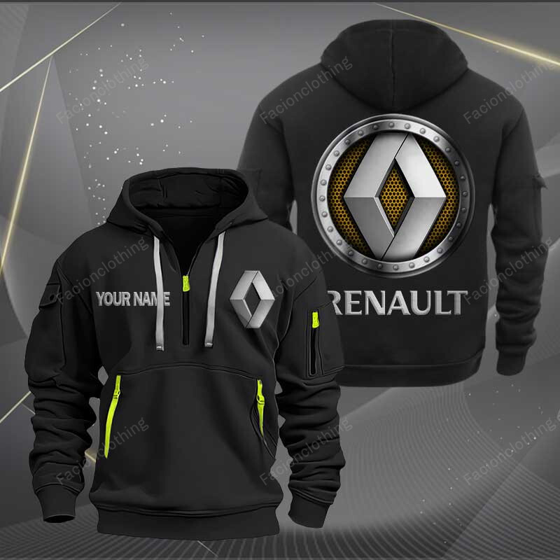Sportswearmerch Renault Car Personalized Half Zip Hoodie For Fan